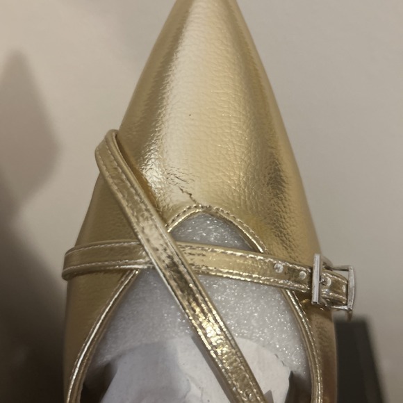 Chase and Chloe Camila-9 Metallic Gold Heels  Pumps‎ Size 8- New in Box - Picture 10 of 14